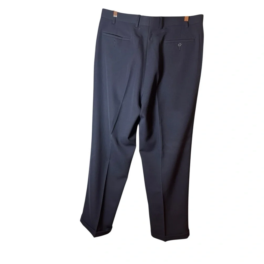 Ralph Lauren Men's Navy pleated front Dress Pants size 36x33